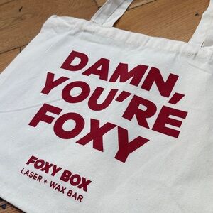 New, lightweight tote bag. Damn You’re Foxy